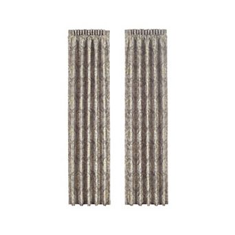 Five Queens Court Paulina Stone 2-pack Window Curtain Set