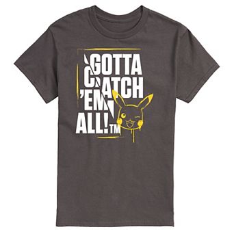 Men's Pokémon "Gotta Catch 'Em All" Pikachu Graffiti Tee