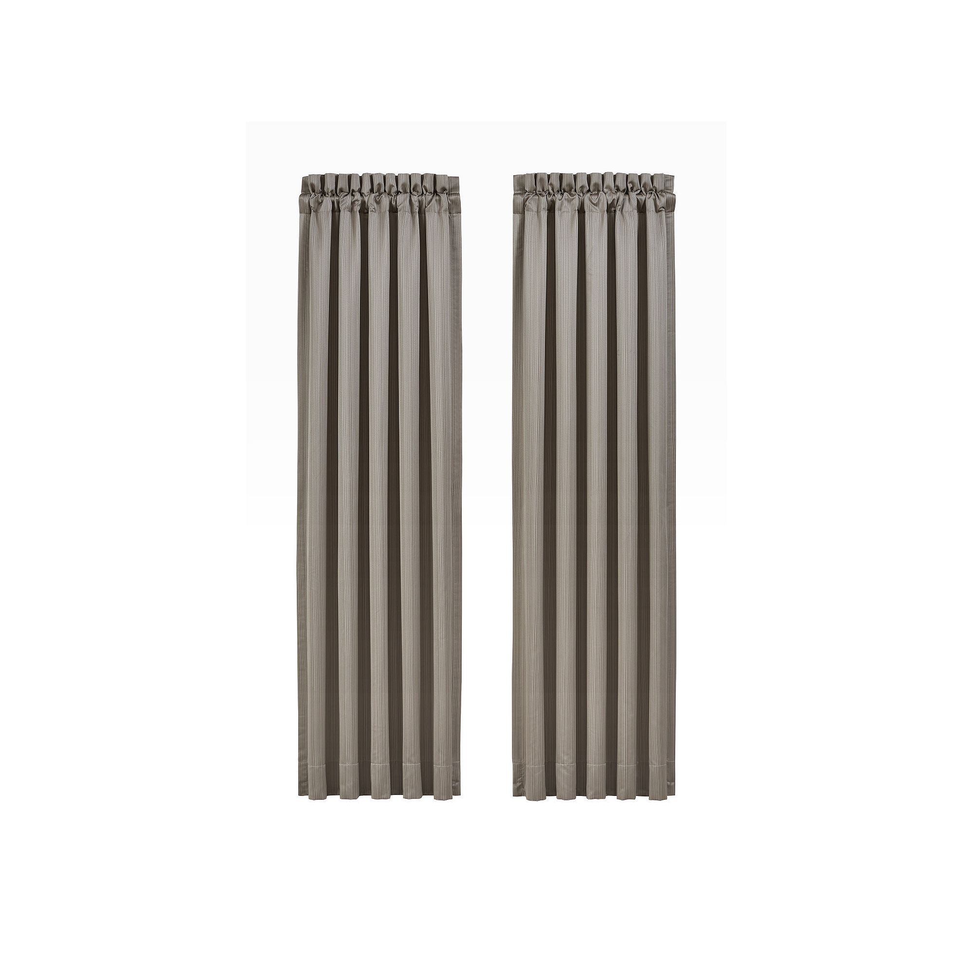Five Queens Court Camilla 2-pack Window Curtain Set, Gray