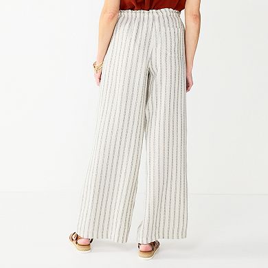 Women's Sonoma Goods For Life® Wide-Leg Linen Blend Pants