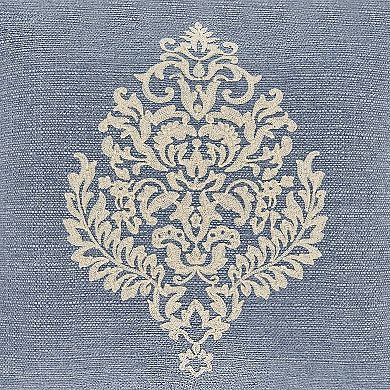 Five Queens Court Augusta 20" Square Decorative Throw Pillow