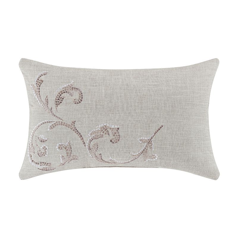 Five Queens Court Ania Boudoir Decorative Throw Pillow, Beig/Green, Fits Al