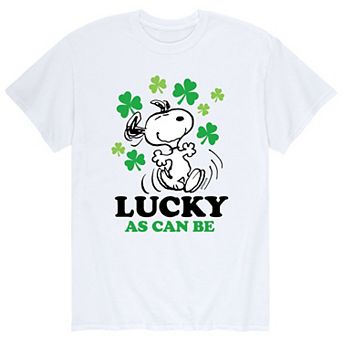 Men's Peanuts Snoopy St. Patrick's Day "Lucky As Can Be" Tee
