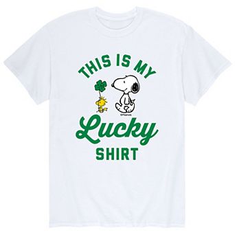 Men's Peanuts Snoopy St. Patrick's Day "This Is My Lucky Shirt" Tee