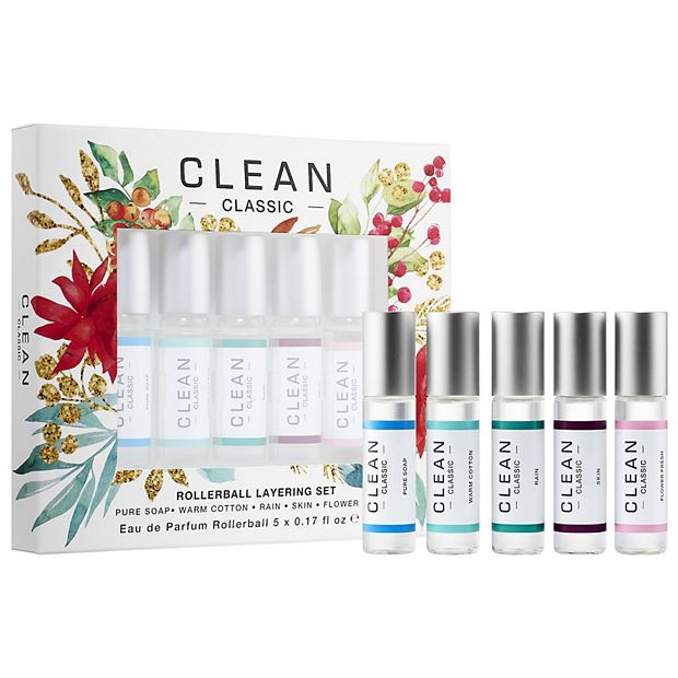 Clean rollerball layering collection fragrance online set