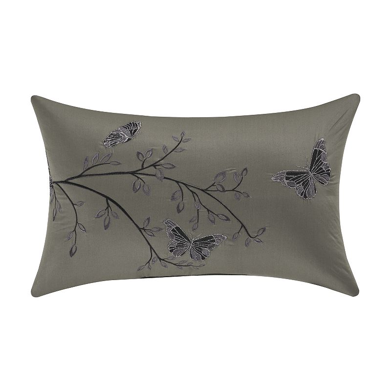 Five Queens Court Danielle Boudoir Decorative Throw Pillow, Grey, Fits All