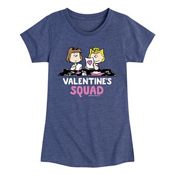 Girls 7-16 Peanuts Valentine's Squad Graphic Tee