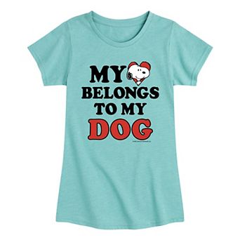 Girls 7-16 Peanuts Heart Bel'ongs To Dog Graphic Tee
