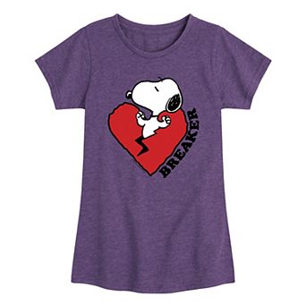 Girls 7-16 Peanuts Heart Br'eaker Graphic Tee