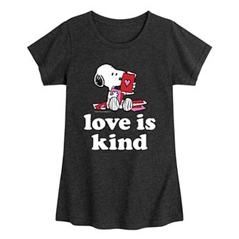 Girls 7-16 Peanuts Love Is K'ind Graphic Tee