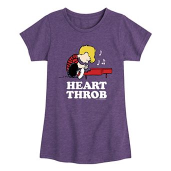 Girls 7-16 Peanuts Heart Thr'ob Graphic Tee