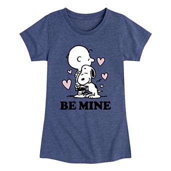 Girls 7-16 Peanuts Be Mine H'ugging Graphic Tee