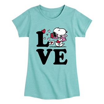 Girls 7-16 Peanuts Valentine's Love Graphic Tee