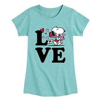 Girls 7-16 Peanuts Valentine's Love Graphic Tee