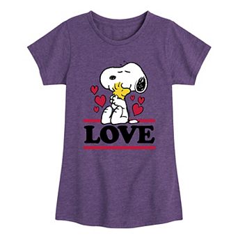 Girls 7-16 Peanuts Love Snoo'py Hugging Graphic Tee