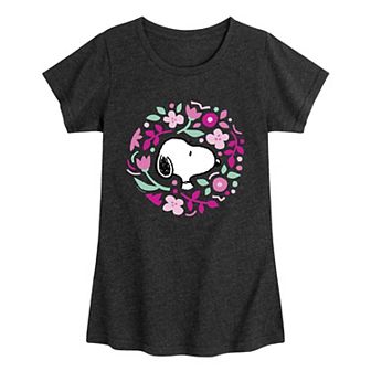 Girls 7-16 Peanuts Snoopy Floral Graphic Tee
