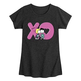 Girls 7-16 Peanuts XO Lucy Kiss Graphic Tee