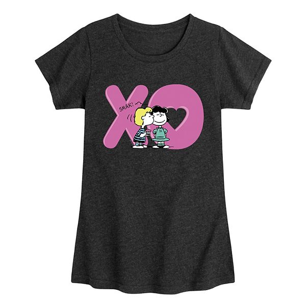 Girls 7-16 Peanuts XO Lucy Kiss Graphic Tee