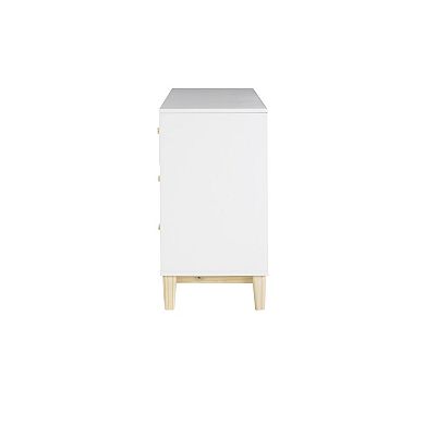 Alaterre Furniture MOD White 6-Drawer Double Dresser