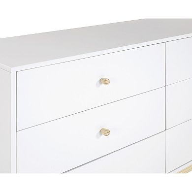 Alaterre Furniture MOD White 6-Drawer Double Dresser