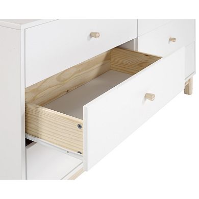 Alaterre Furniture MOD White 6-Drawer Double Dresser