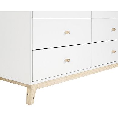 Alaterre Furniture MOD White 6-Drawer Double Dresser