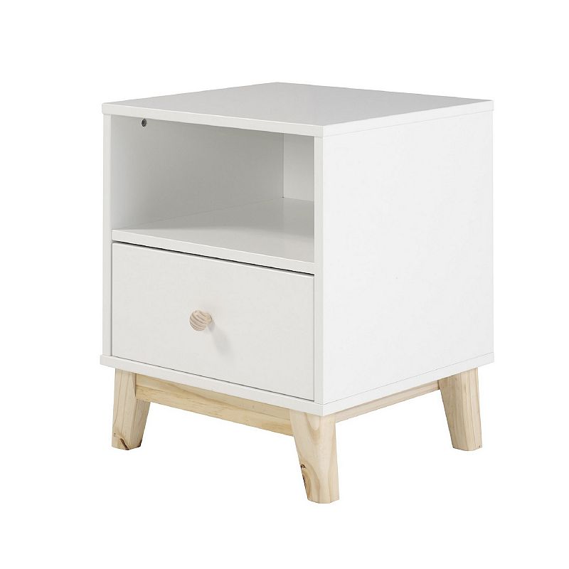 Alaterre Furniture MOD 1-Drawer Nightstand, White