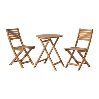 Alaterre Furniture Cabot Folding Table & Chair 3 pc Set
