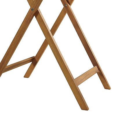 Alaterre Furniture Cabot Folding Table & Chair 3-Piece Set