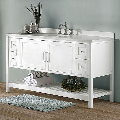 Alaterre 4-Drawer Furniture Bennet White Vanity Cabinet