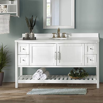 Alaterre 4-Drawer Furniture Bennet White Vanity Cabinet