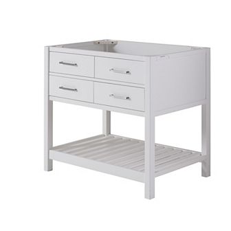 Alaterre Furniture Harrison 36 in Wide White Vanity Cabinet
