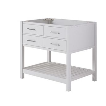 Alaterre Furniture Harrison 36 in Wide White Vanity Cabinet
