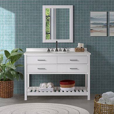 Alaterre Furniture Harrison White Vanity Cabinet