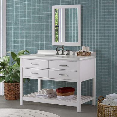 Alaterre Furniture Harrison White Vanity Cabinet