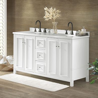 Alaterre Furniture Williamsburg White Vanity Cabinet