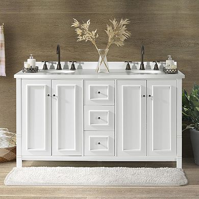 Alaterre Furniture Williamsburg White Vanity Cabinet