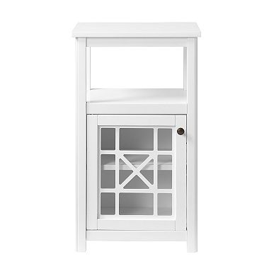 Alaterre Furniture Derby 4-Piece White Bath Set with Toilet Shelf