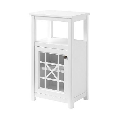 Alaterre Furniture Derby 4-Piece White Bath Set with Toilet Shelf