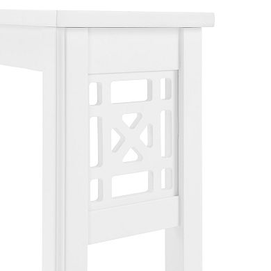 Alaterre Furniture Derby 4-Piece White Bath Set with Toilet Shelf