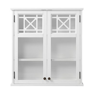 Alaterre Furniture Derby 4-Piece White Bath Set with Toilet Shelf