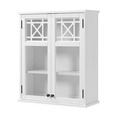 Alaterre Furniture Derby 4-Piece White Bath Set with Toilet Shelf