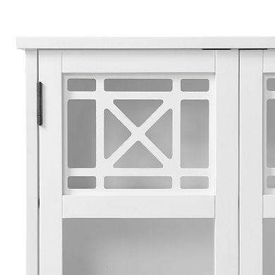 Alaterre Furniture Derby 4-Piece White Bath Set with Toilet Shelf