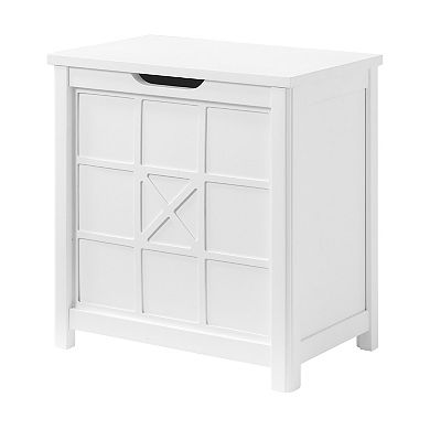Alaterre Furniture Derby 4-Piece White Bath Set with Toilet Shelf