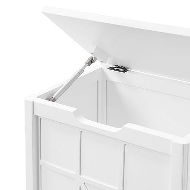 Alaterre Furniture Derby 4-Piece White Bath Set with Toilet Shelf
