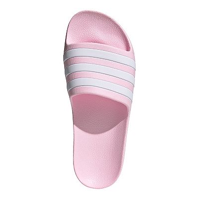 Adidas Youth Adilette Aqua Slides Pink White