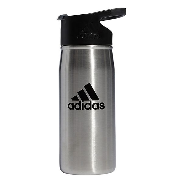 adidas adi Metal Water Bottle (20 oz) - White / Green