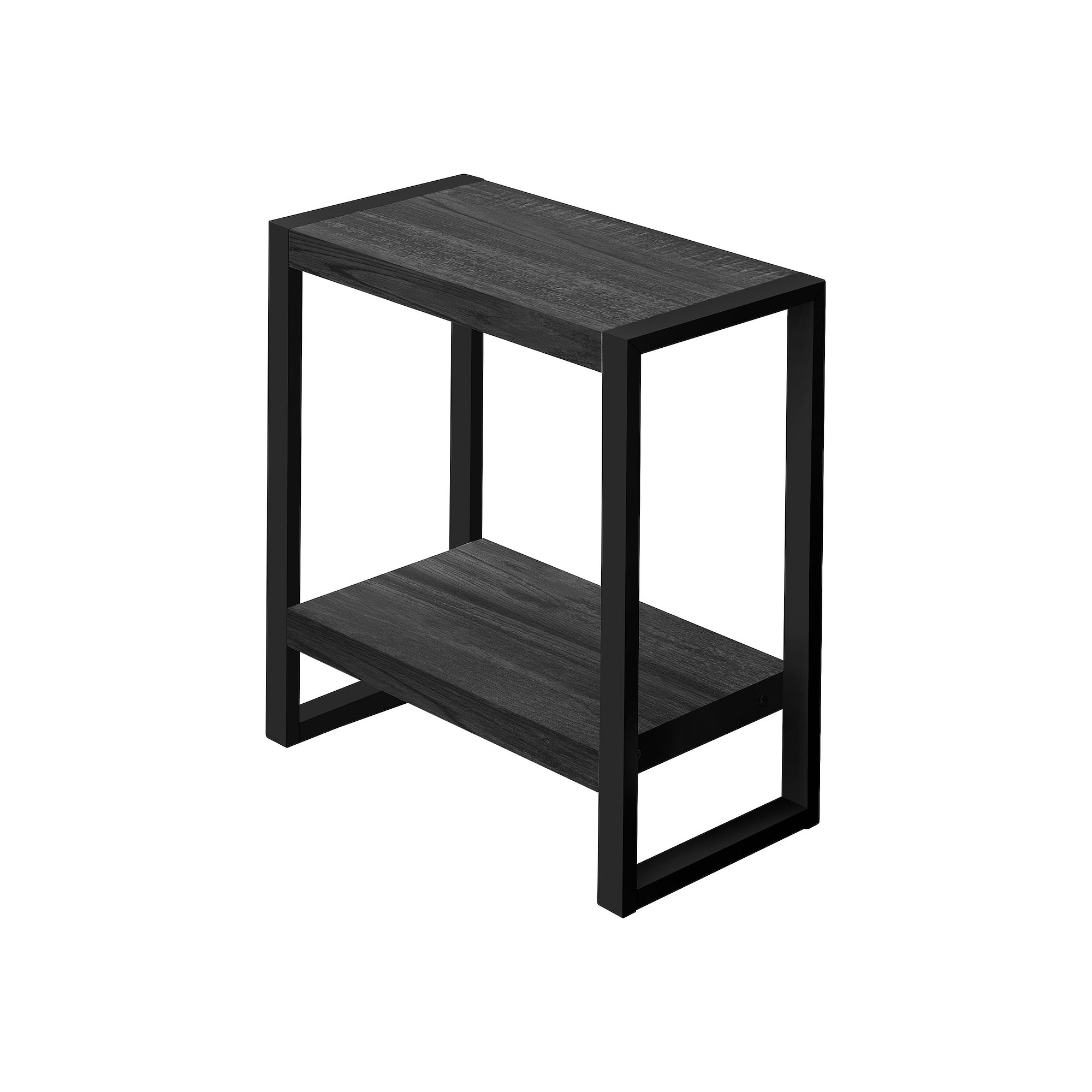 Monarch Faux Reclaimed Wood Side Table, Black Reclaimed