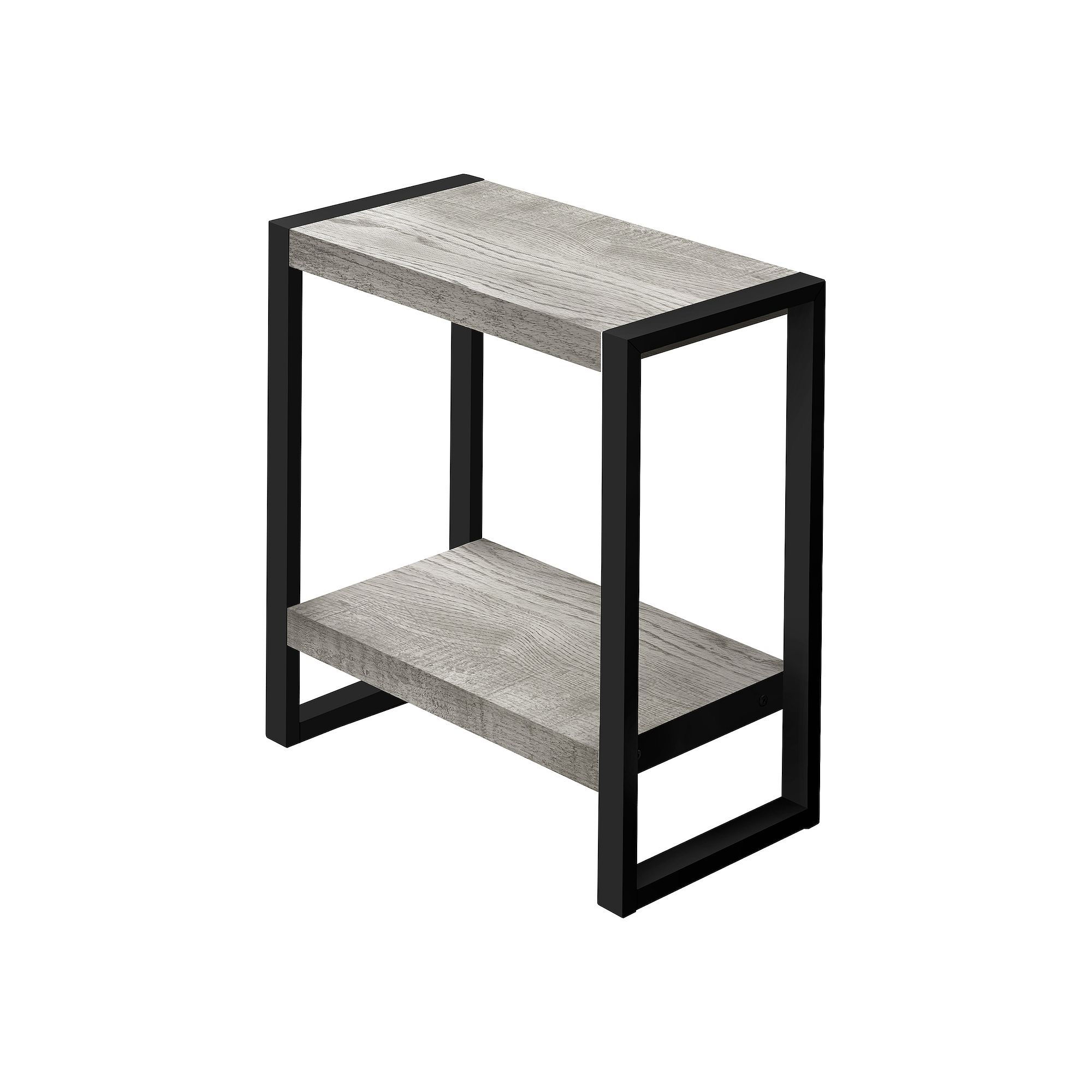Monarch Faux Reclaimed Wood Side Table, Gray Reclaimed