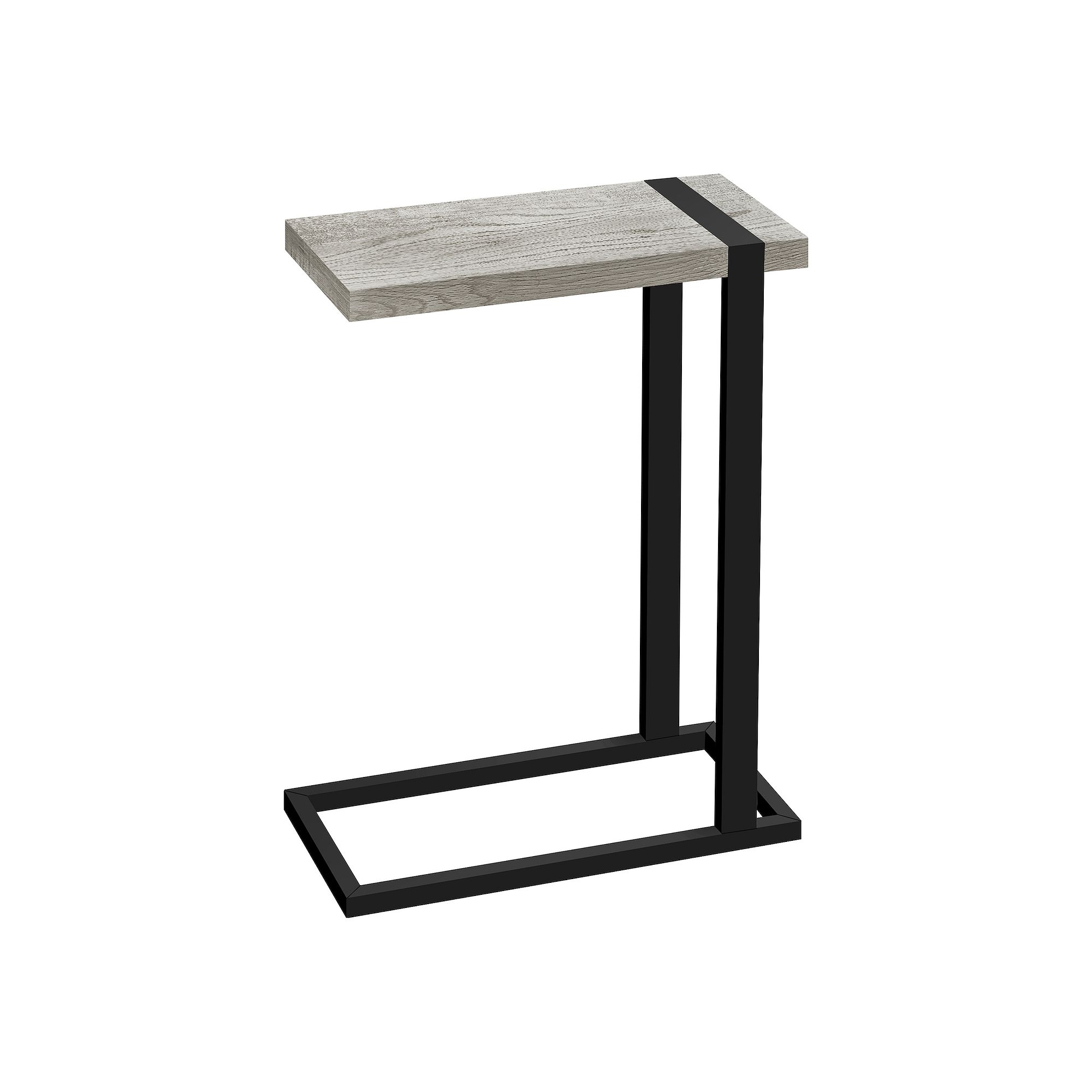 Monarch Faux Reclaimed Wood Side C Table, Gray